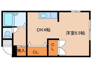 エンドレス三井南６条の物件間取画像